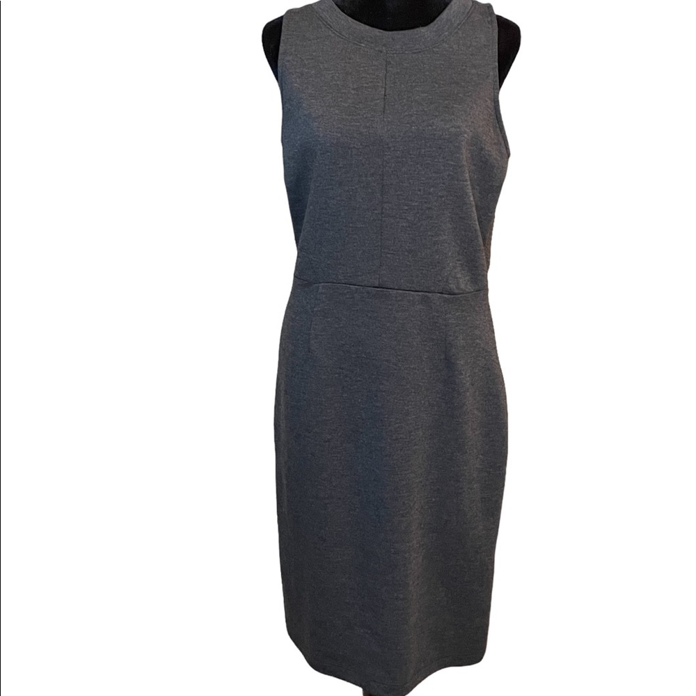 Gray sleeveless dress, size small petite